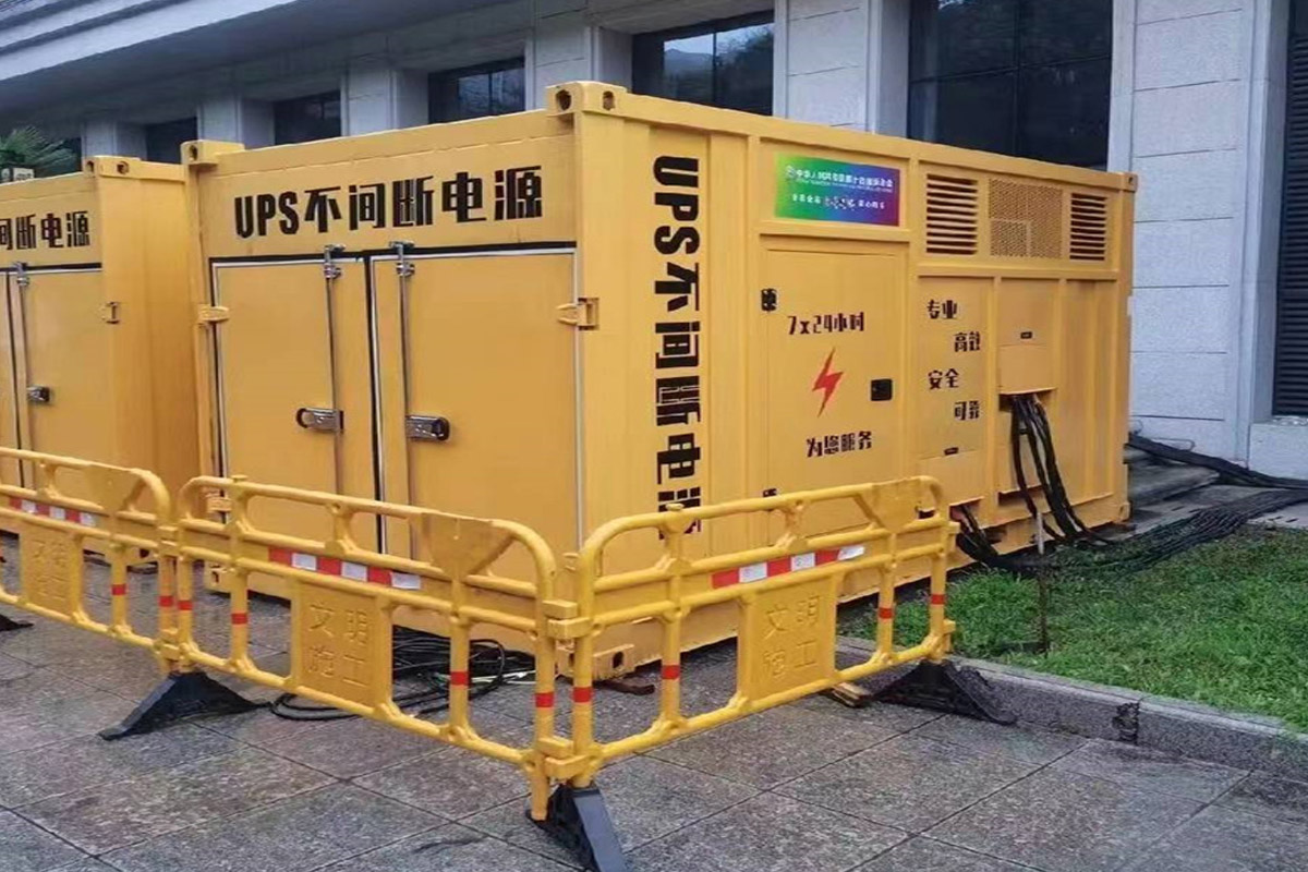 莱西发电机租赁施工现场